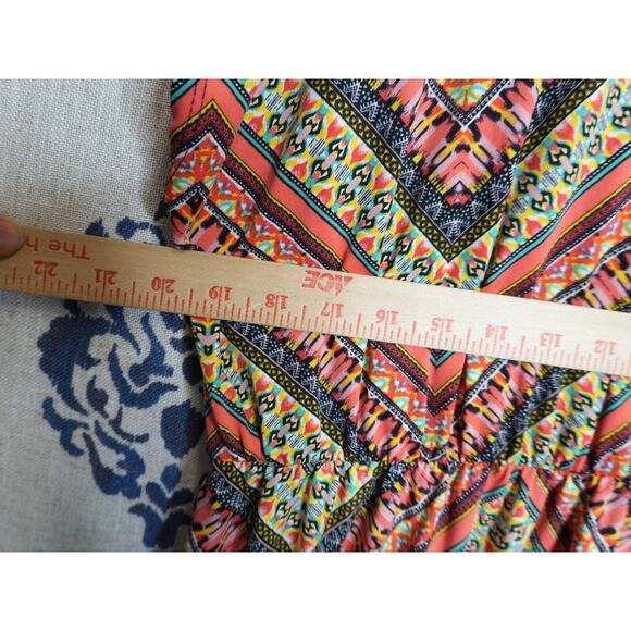 Vibe Sportswear Dress 2XL Cold Shoulder Midi Maxi Colorful Cinch Waist - Picture 6 of 6